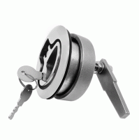TURNING LOCK FLUSH LIFT HANDLE WITH KEY - D 61 mm x H 20 mm - H3205 - XNO